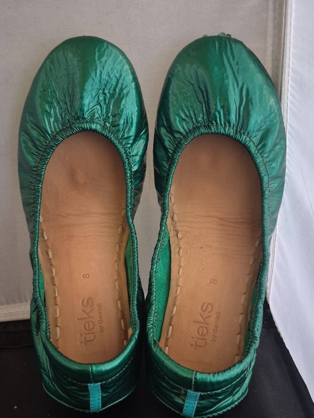 Tieks Metallic Emerald Green Ballet Flats